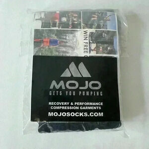NWT MOJO Black compression socks, size 2XL